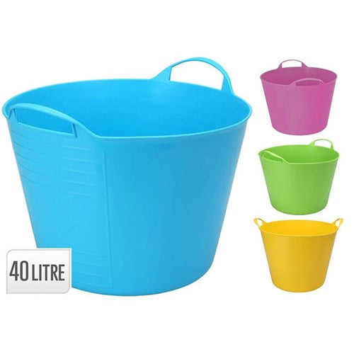 Flexible bucket 40litre asst colours