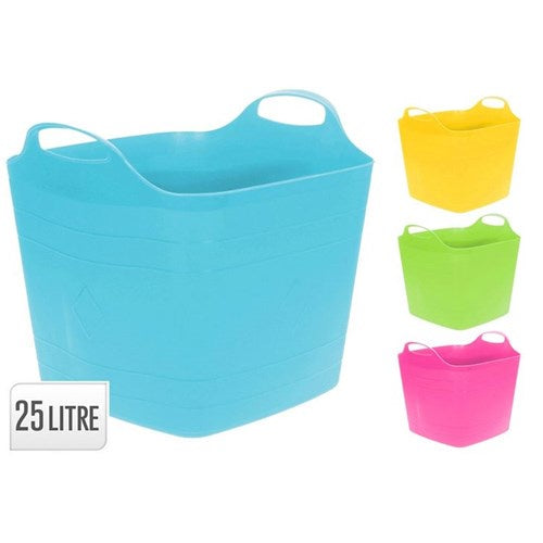 Flexible bucket square 25litre asst colours