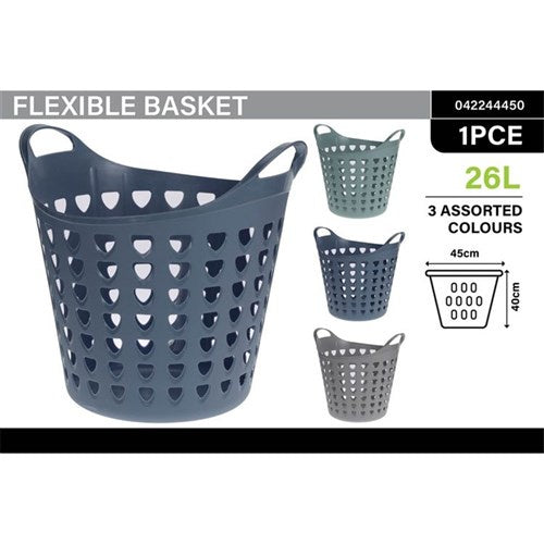 Laundry basket flexible 26litre