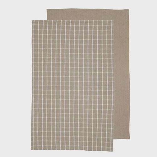 Hemingway Taupe 2pk kitchen towel
