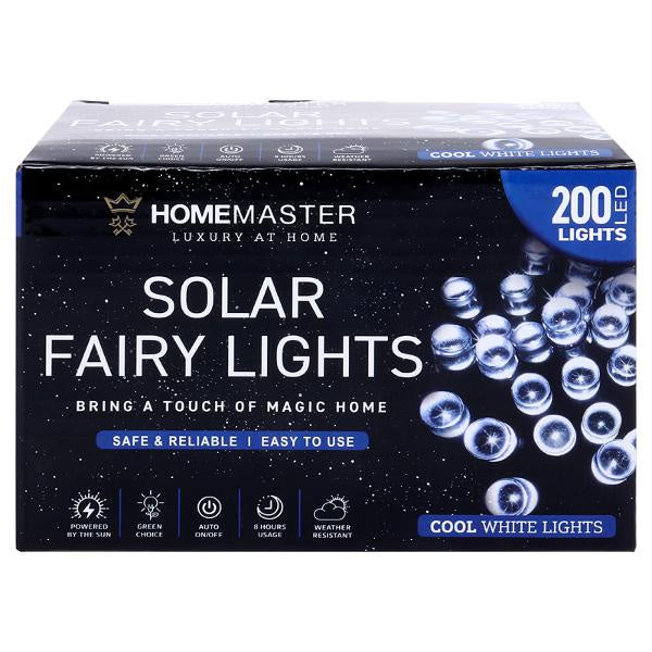 Solar fairy lights 19.5m cool white