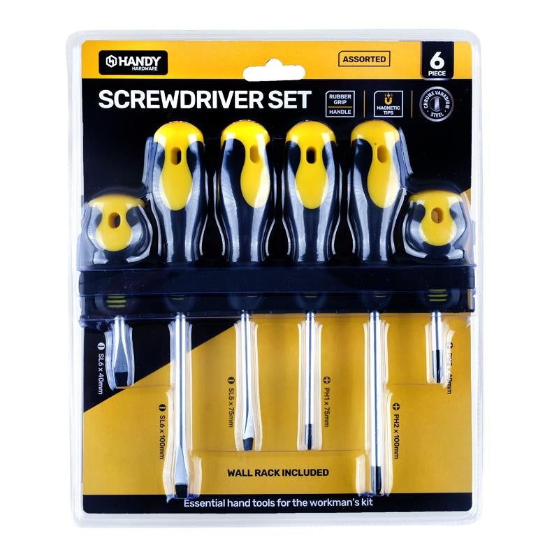 Screwdriver set in holder premium 6pce