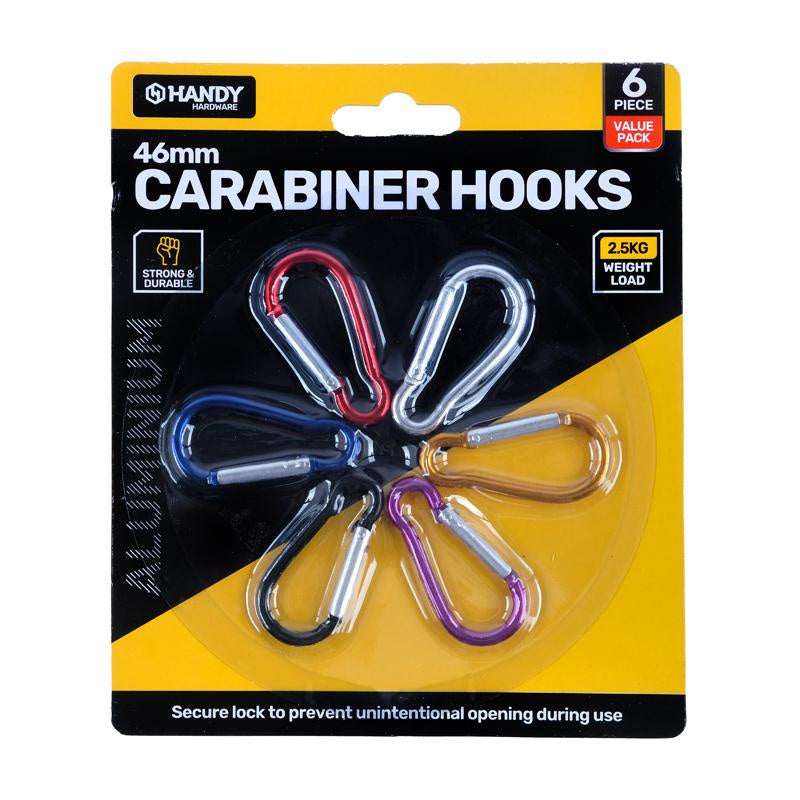 Carabiner clips 46mm 6pk