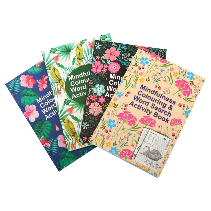 Colouring Mindfulness and Word Search Activity Book 96 Page