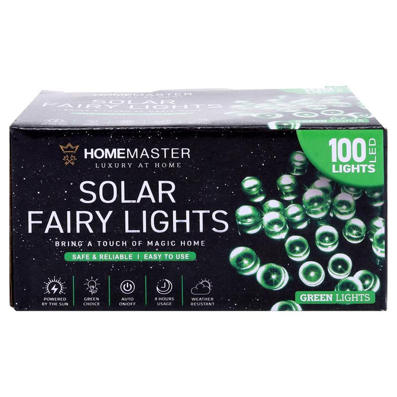 Fairy light solar 100LED 7.5m green