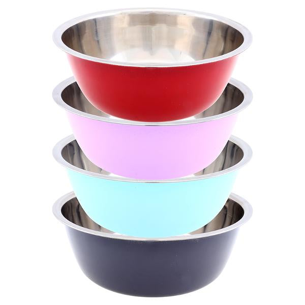 Dog bowl S/S coloured 20cm