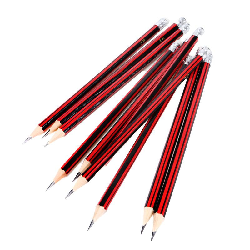 Graphite 2B Pencils 10 pack with eraser