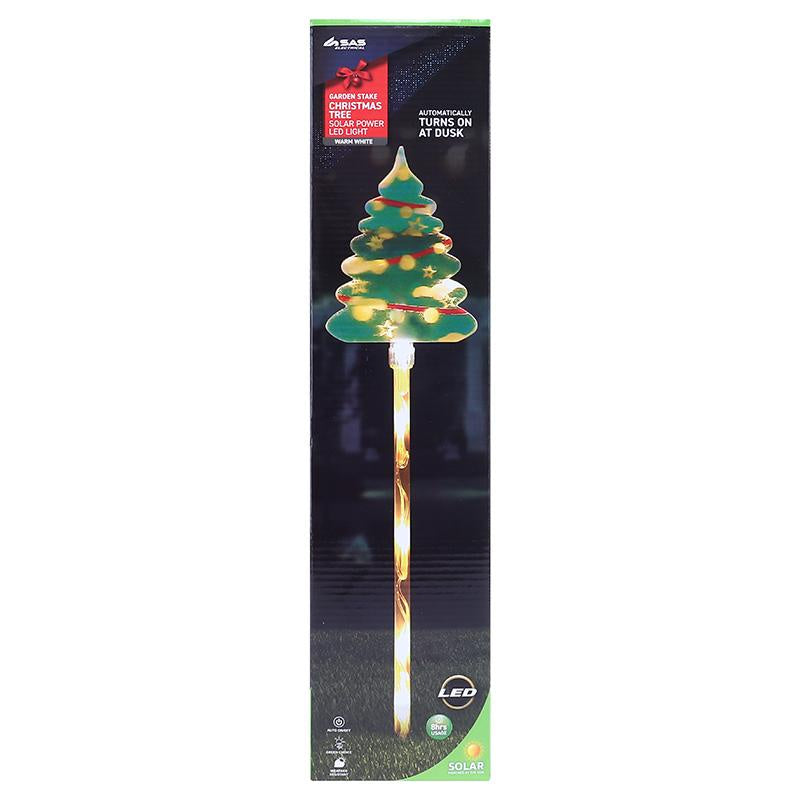 Stake light solar Christmas tree coloured 5 LED