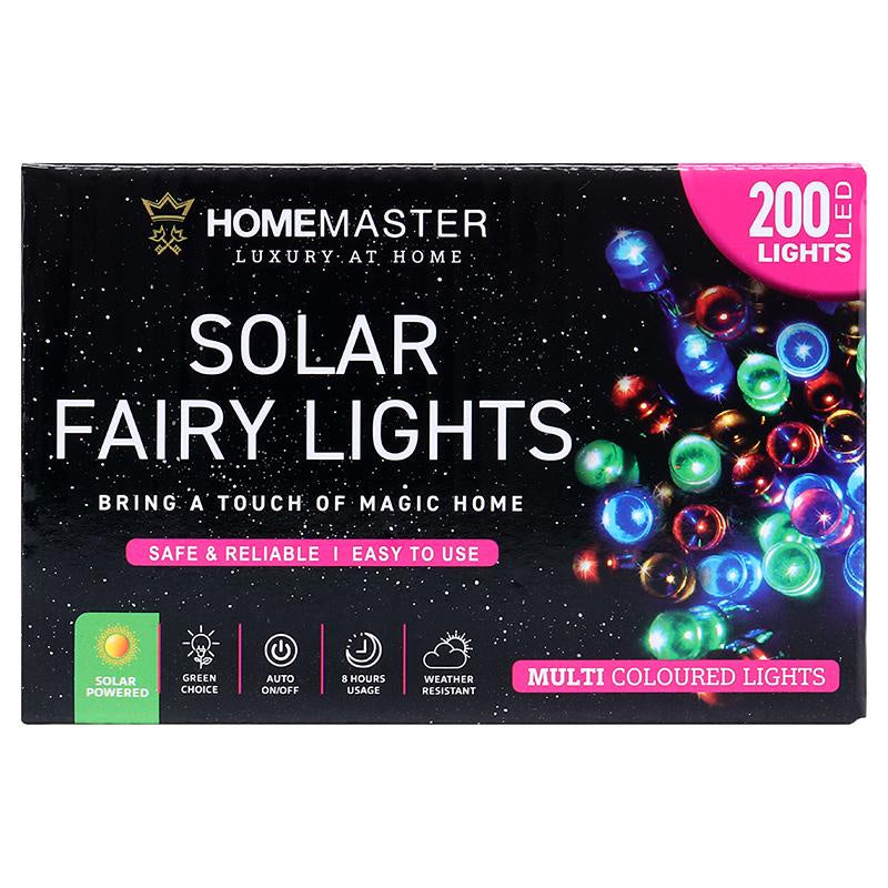 Solar fairy lights 13.5m multi colour