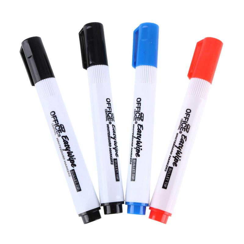 White board markers black blue red 4pack