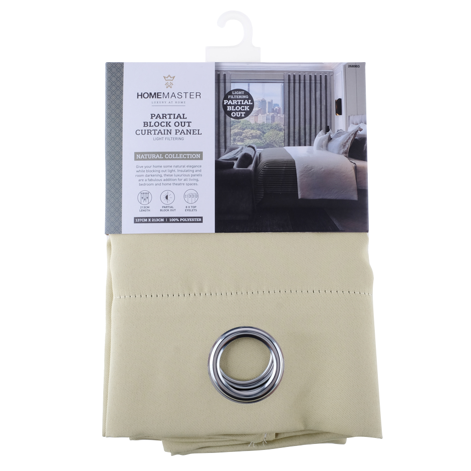 Curtain Partial Block Out 4 Neutral Colours Constance