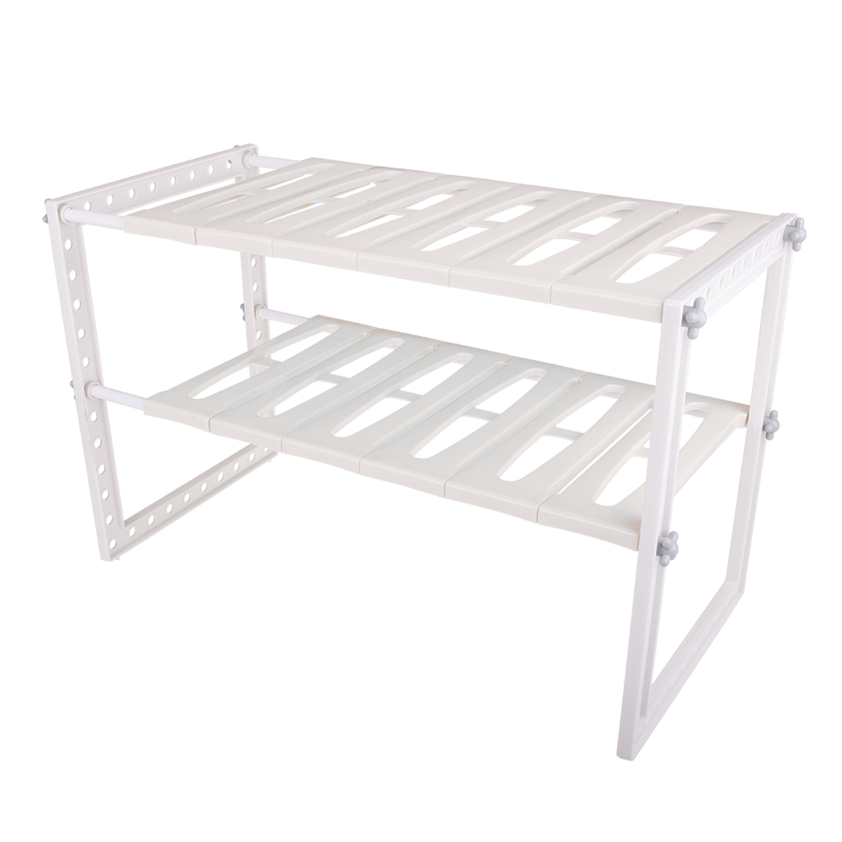 Expandable under sink organiser white