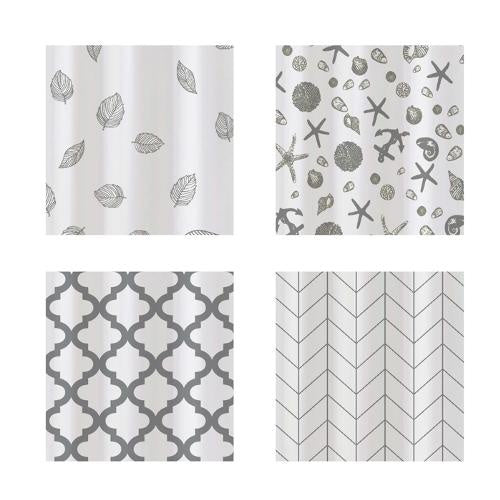 Shower curtain 180cm x 180cm Silver