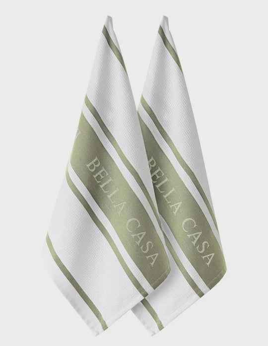 Kitchen towel sage 2pk