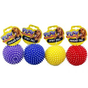 Squeaky dog ball assorted colours