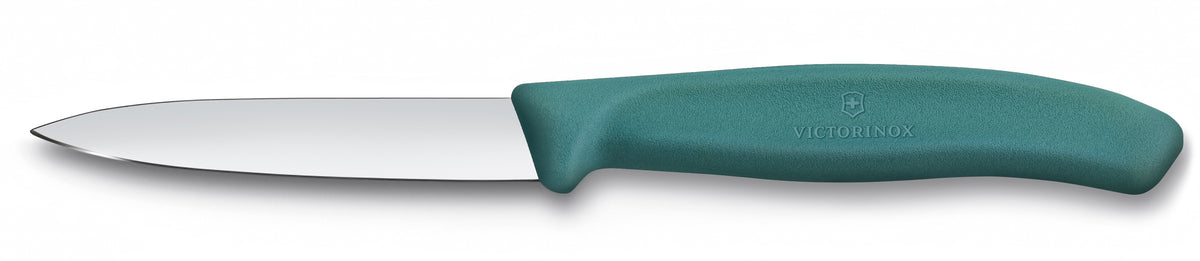 Paring knife straight edge pointed tip 8cm green