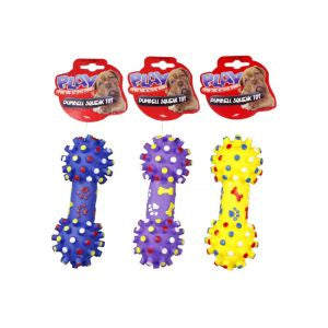 Pet dumbbell squeaky toy