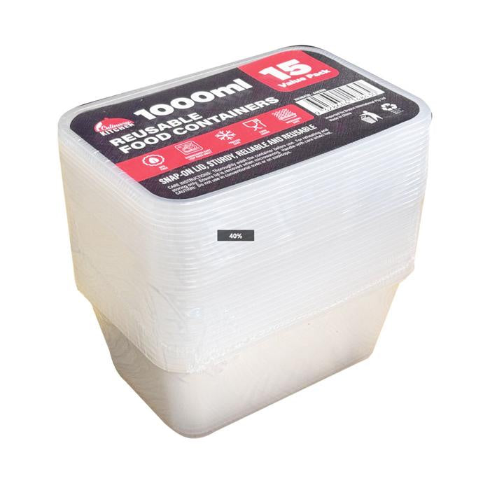 Reusable Rect 1000ml Pk15
