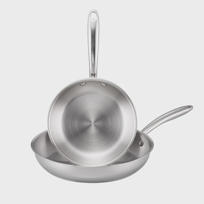 Essentials SS Open frypan twin pack 20/28 cm