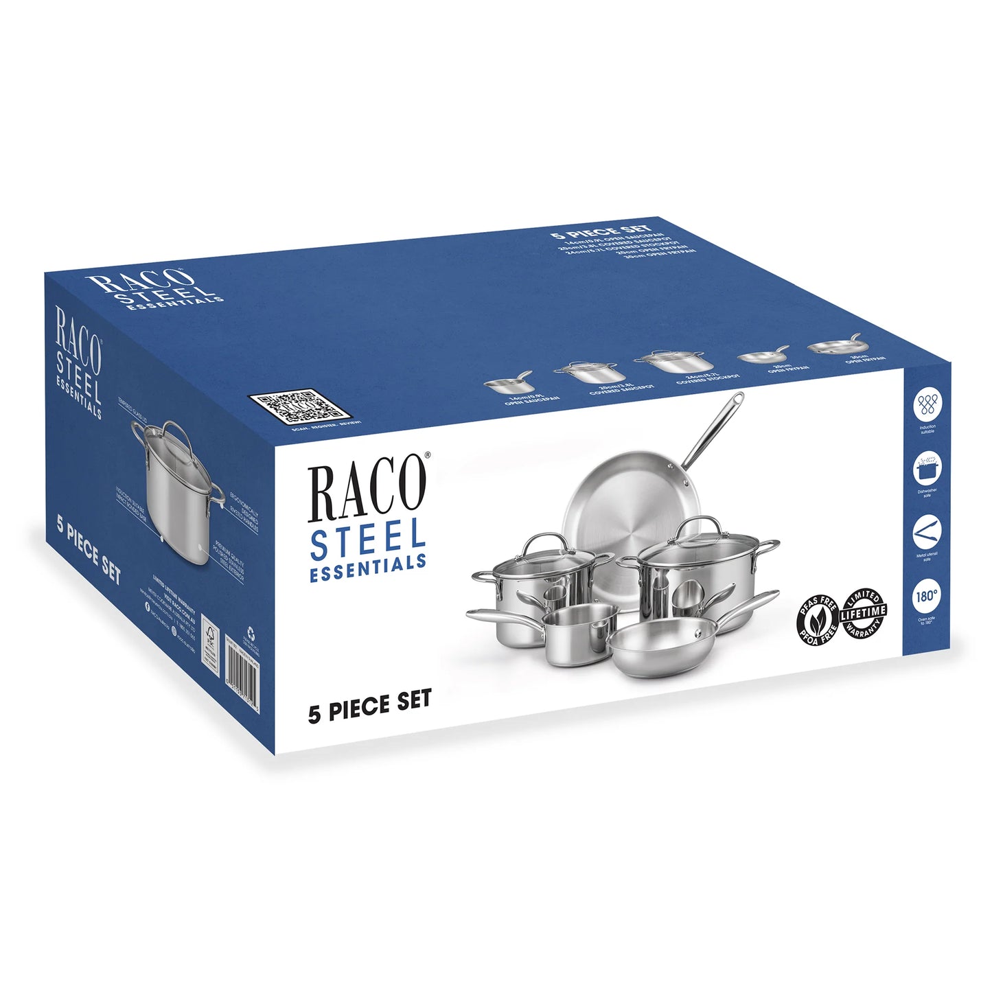 Stainless essentials 5pc cookware set