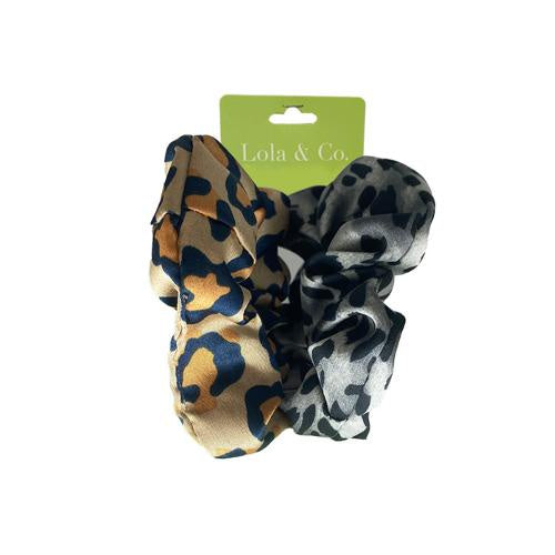 Hair scrunchies animal ring pack of 2