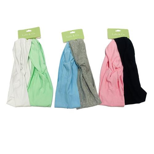Hair headband soft knot 2pk
