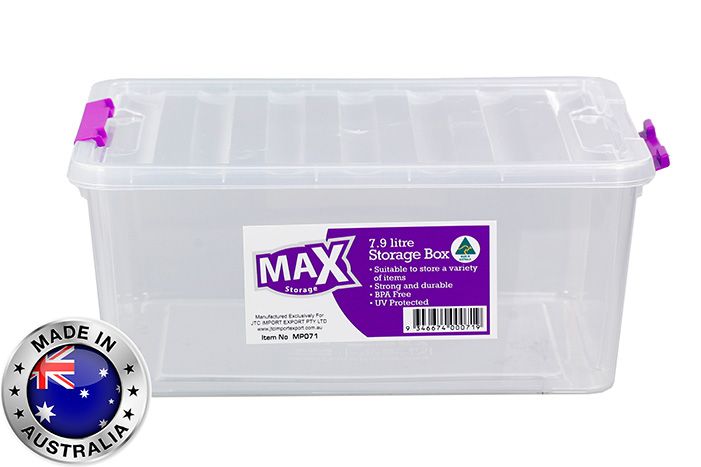 Max Storage Clip Top Lid Storage Box 7.9Ltr