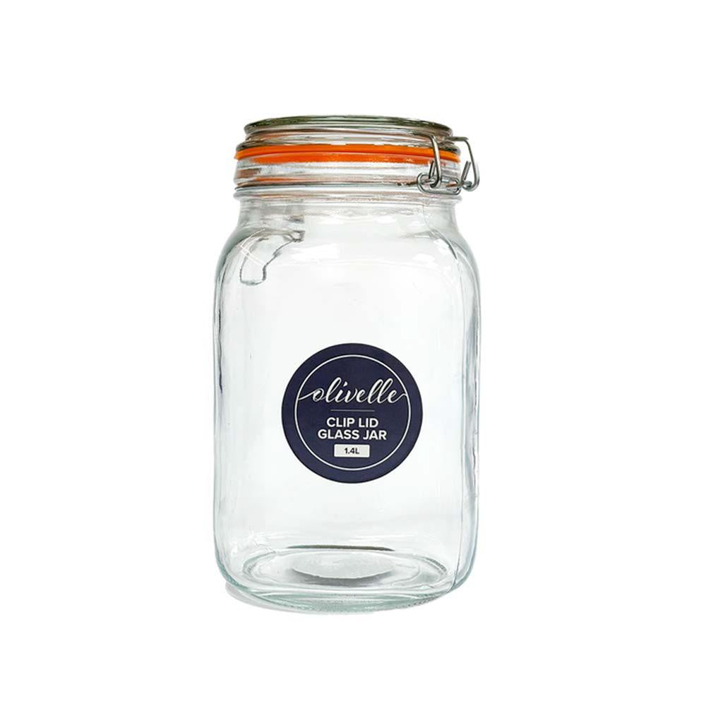 Glass clip lid jar 1.4L