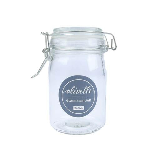 Glass clip lid jar 240ml