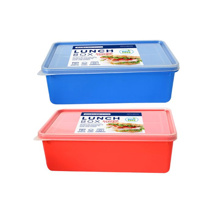 Lunch boxes assorted 21x14x7cm