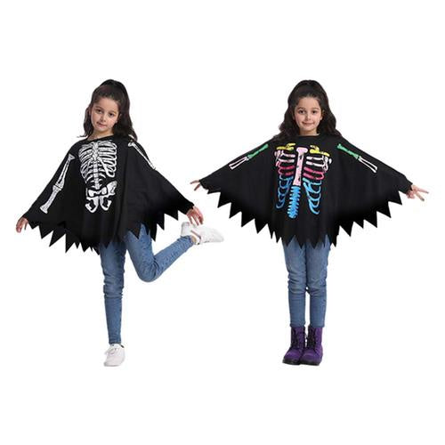 Costume kids skeleton cape