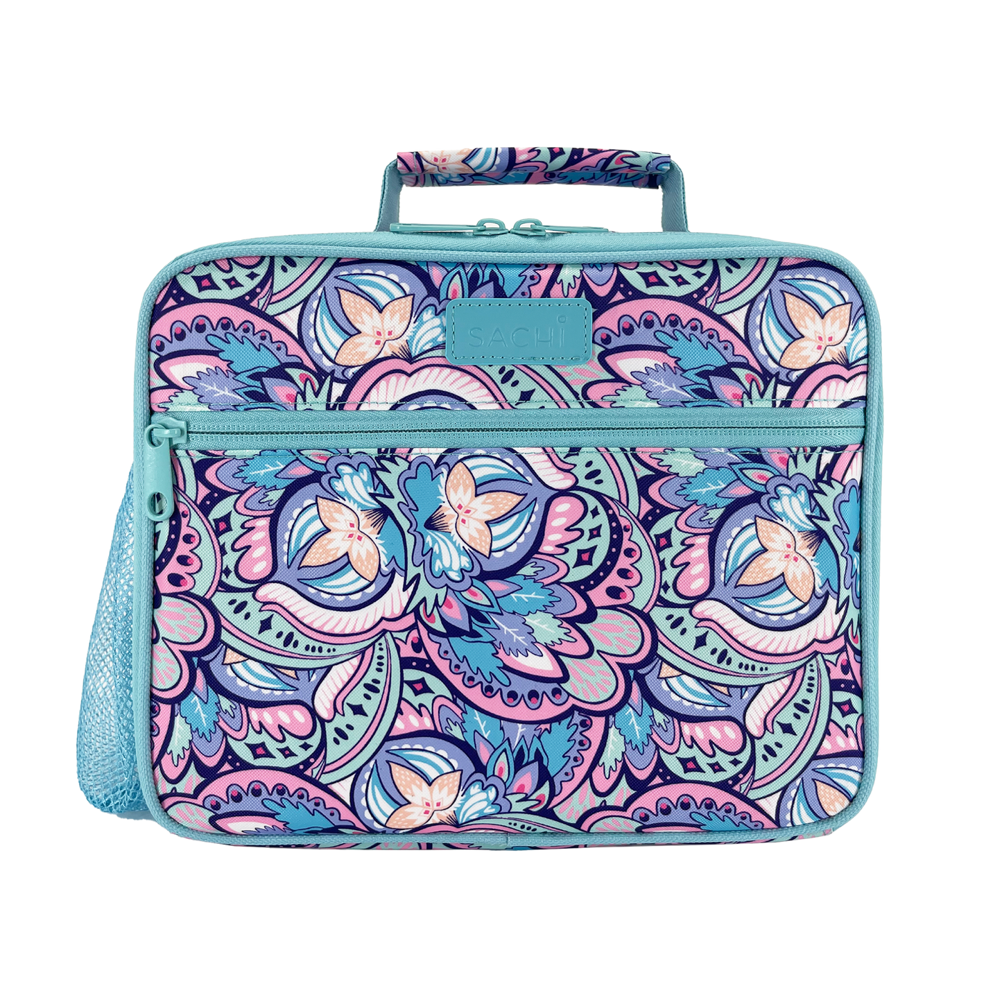 Insulated crew lunch bag w/bottle holder pastel vibes