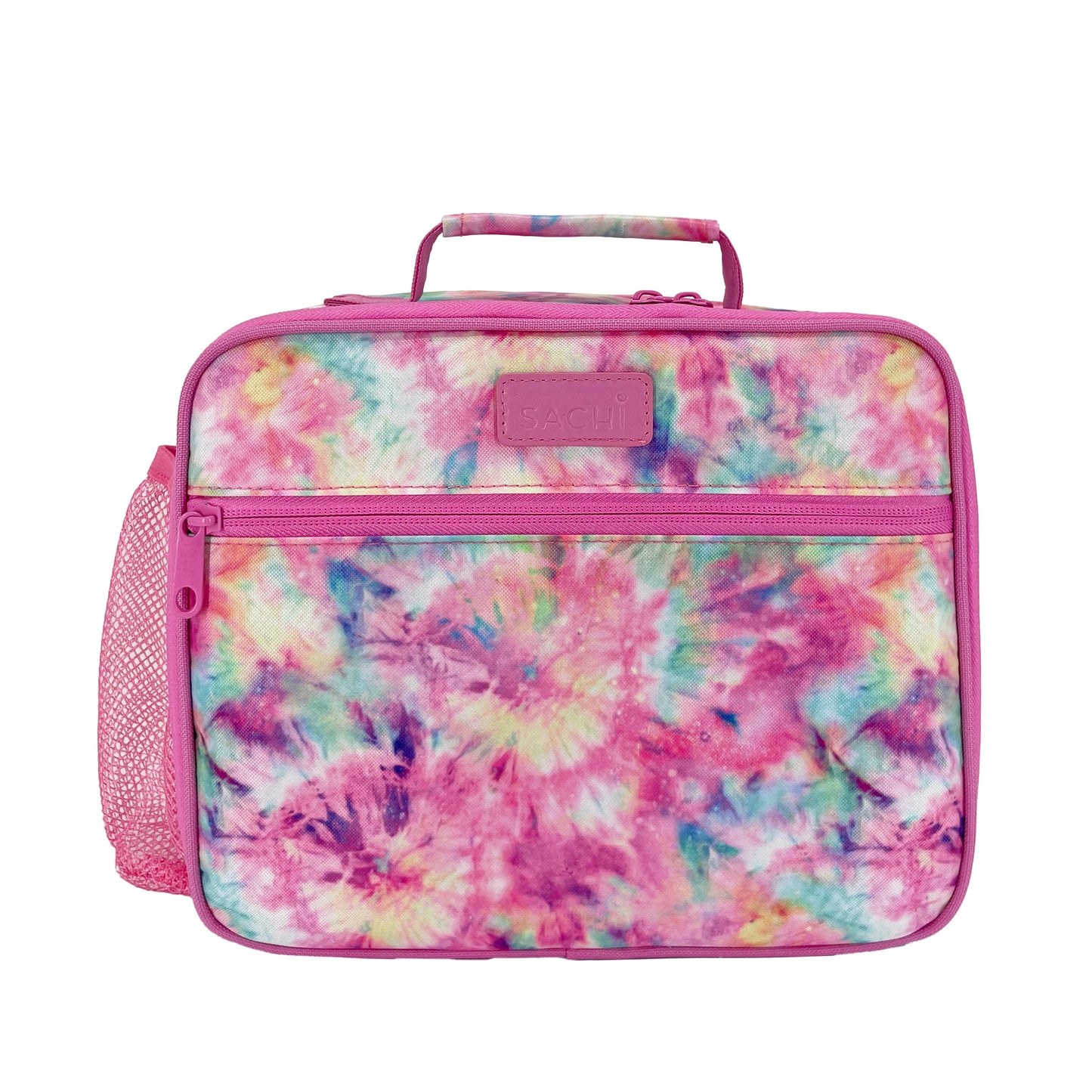 Insulated crew lunch bag w/bottle holder tie dye splash