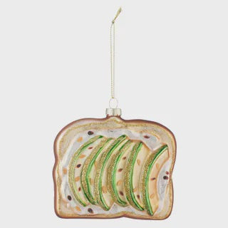 Avo toast ornament glass 11x3x10cm