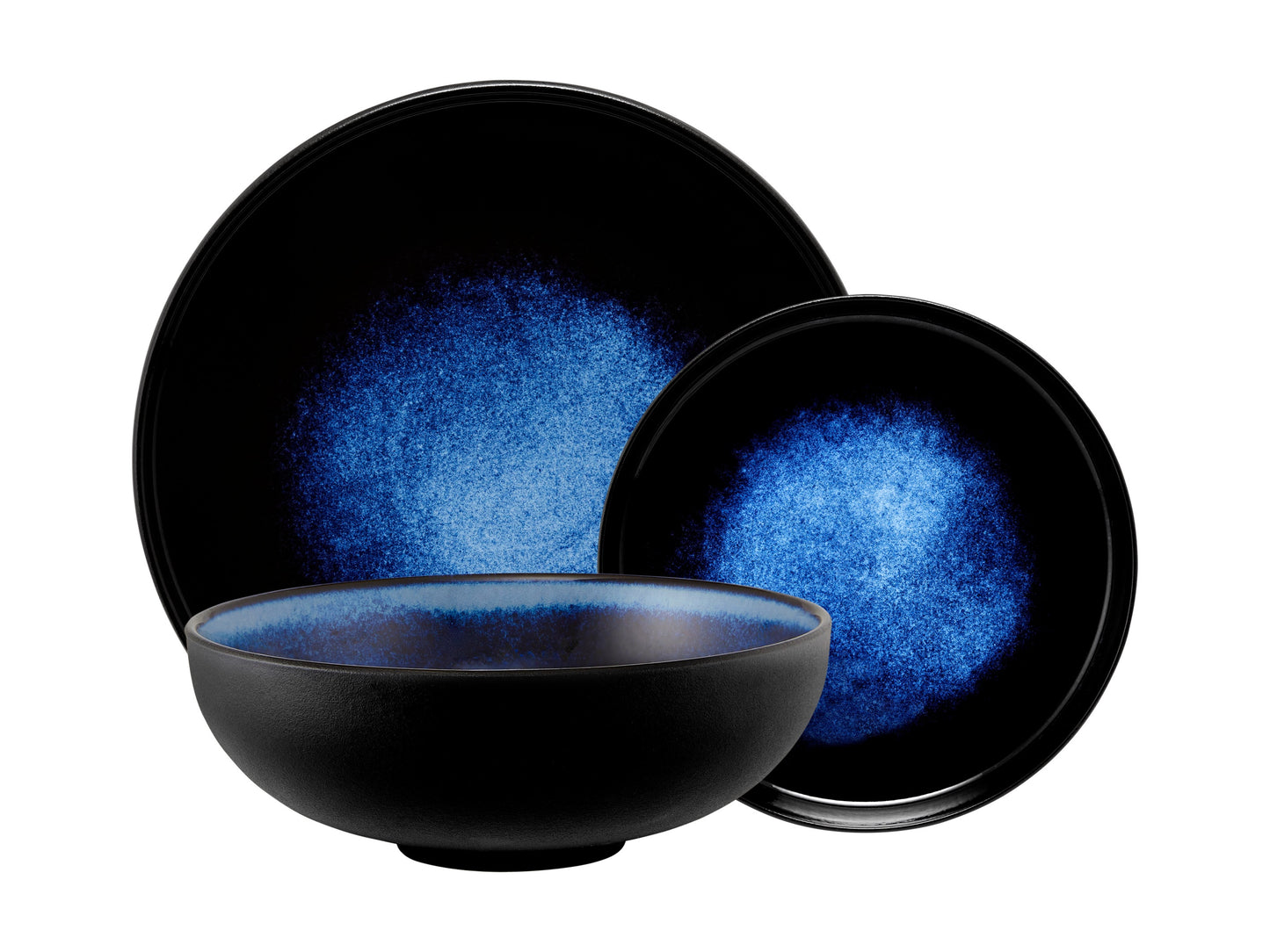 Caviar midnight blue 12pce dinner set