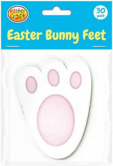 Easter bunny feet 8x11cm 30pk