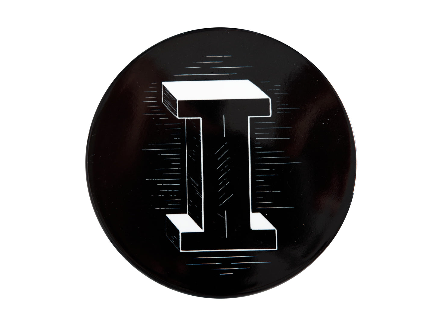 The Letterettes Ceramic Round Coaster 10.5cm "I" Gift Boxed