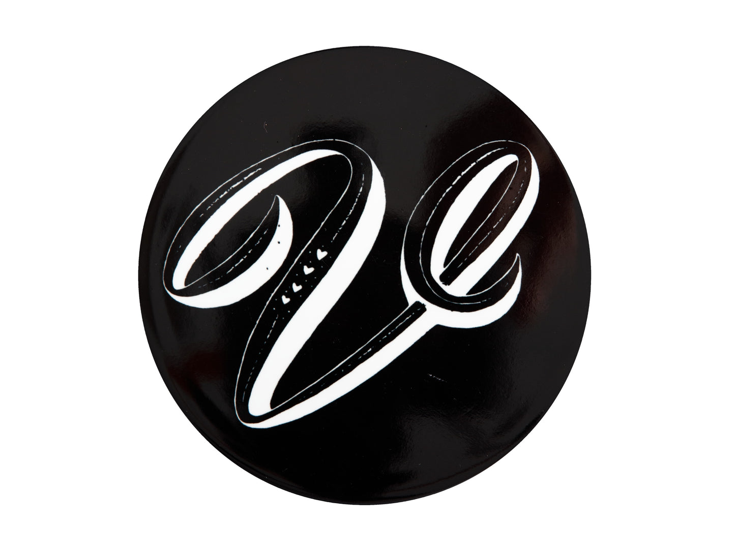 MW The Letterettes Ceramic Round Coaster 10.5cm "V" Gift Boxed