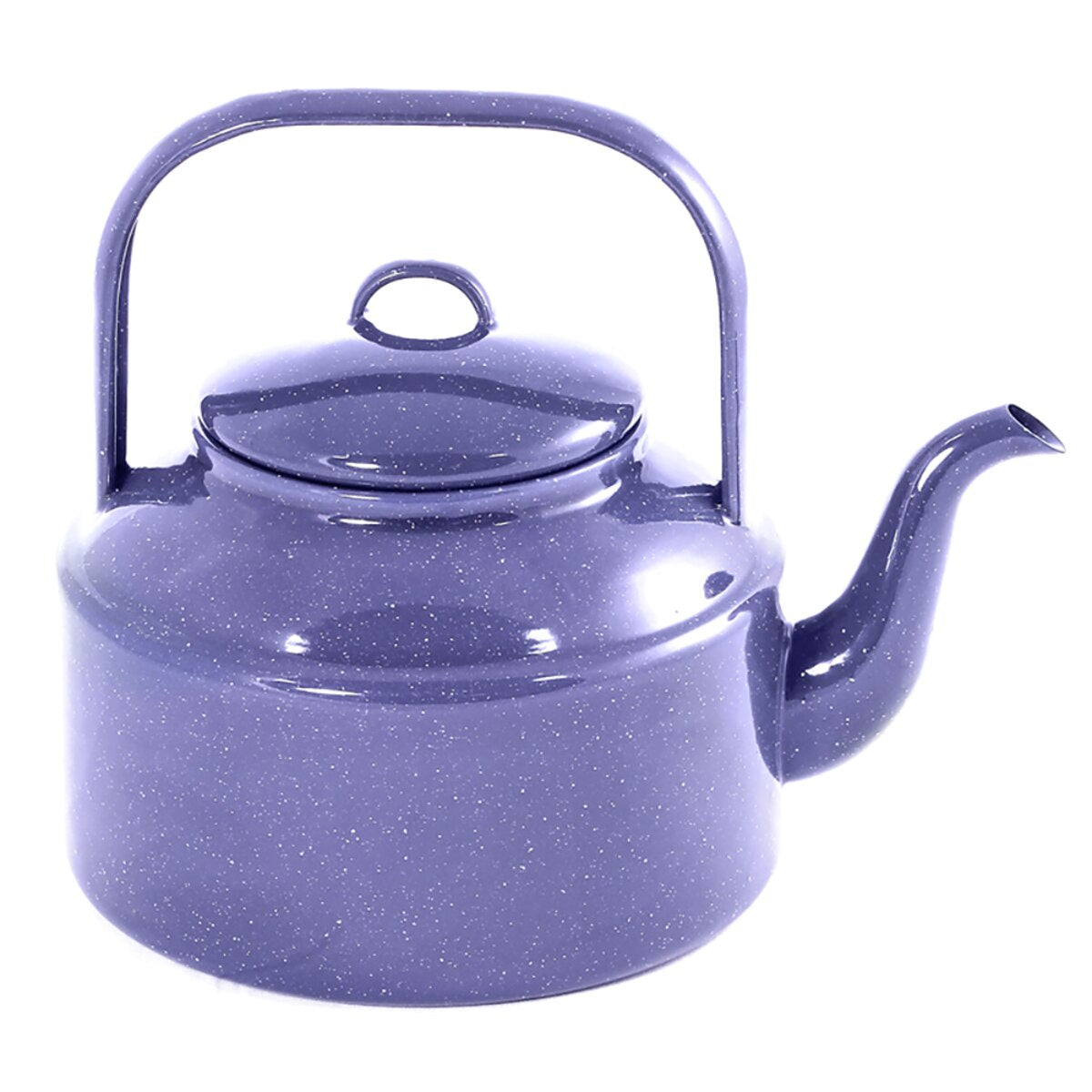 Tea kettle blue/white speckle 18cm/2L
