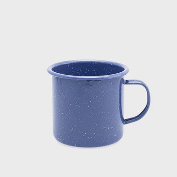 Enamel mug 9cm/500ml blue w/white speckle