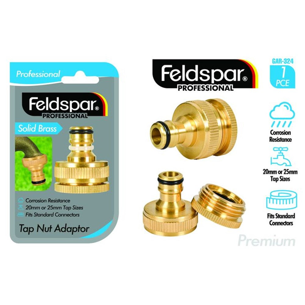 Brass tap fitting with adaptor