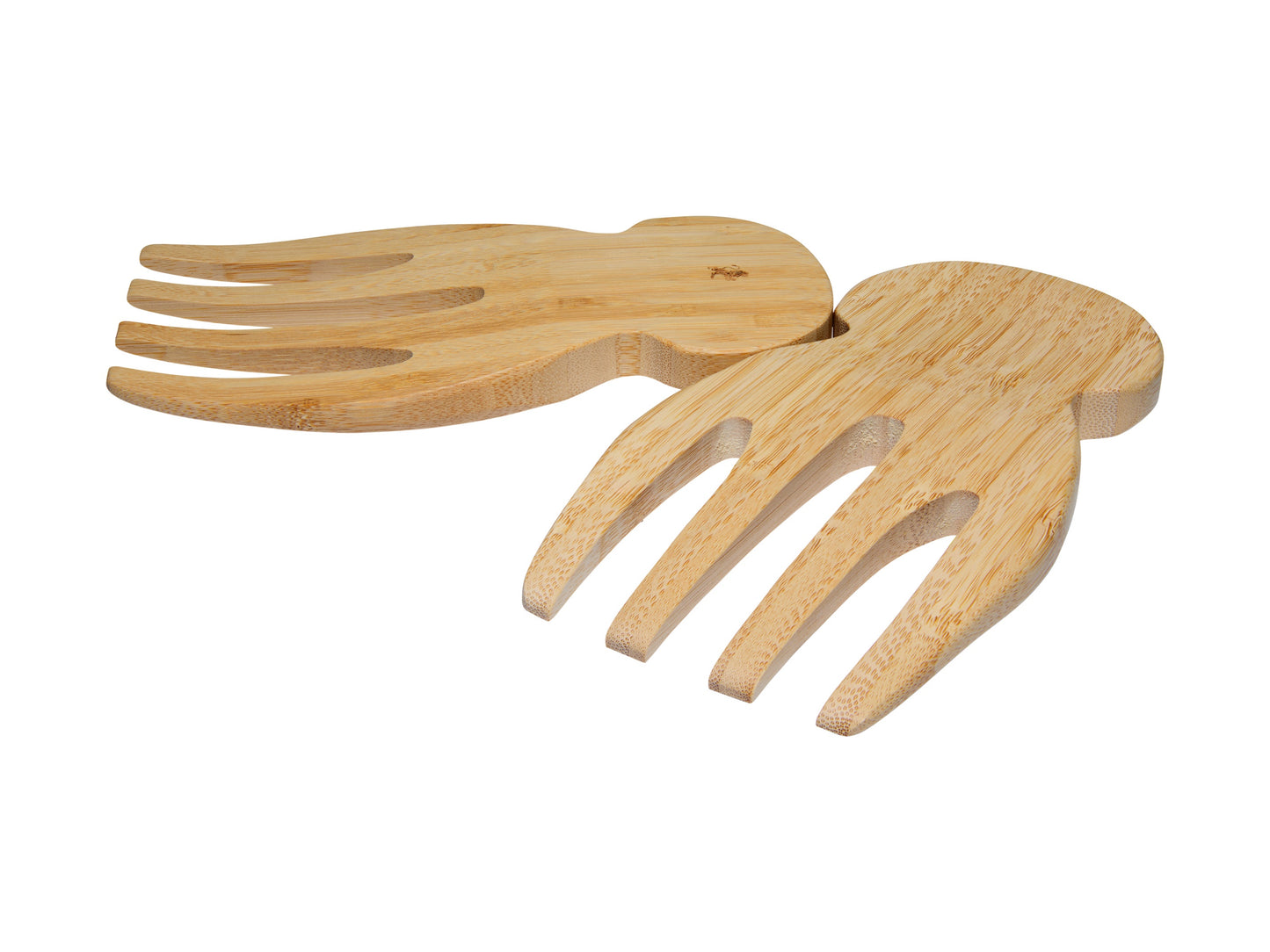 Evergreen bamboo salad hands 18cm natural set of 2