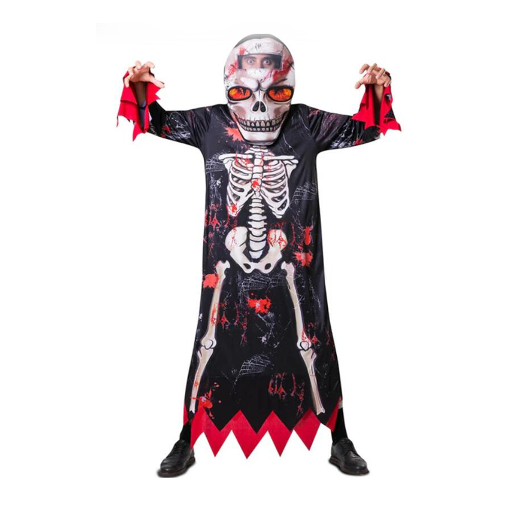 Costume boys red skeleton