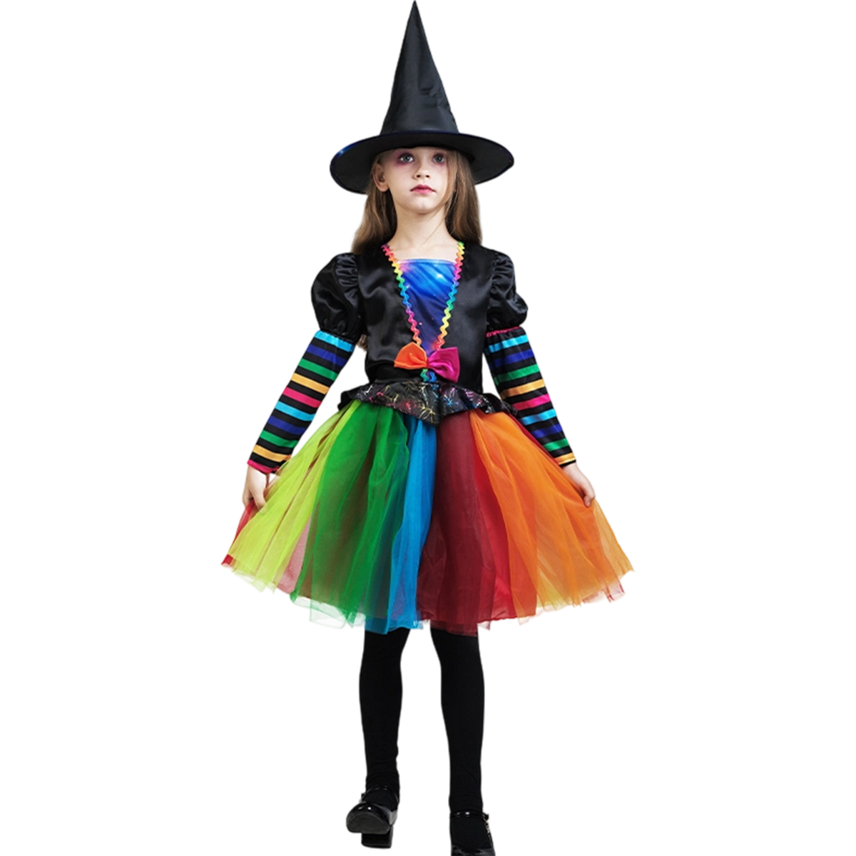 Costume kids rainbow witch