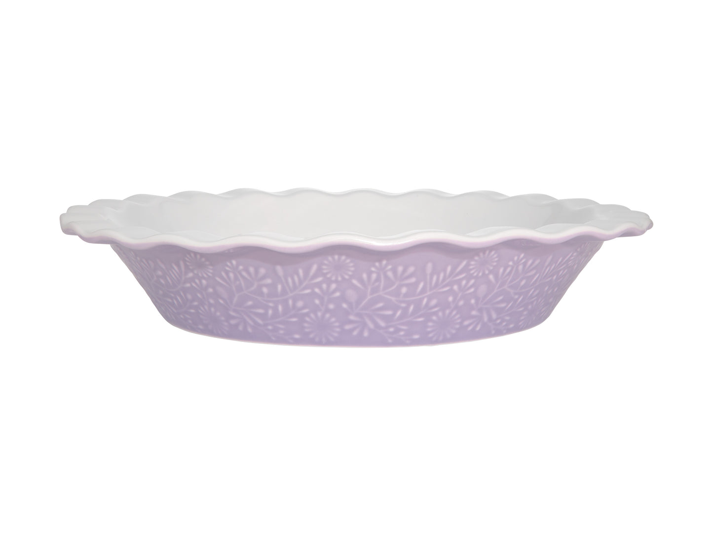 Blooms fluted pie dish 21.5x4cm lilac gift boxed