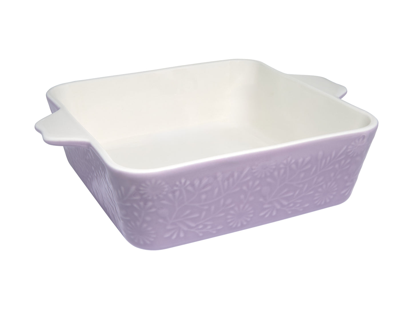 Blooms square baker 19x19x6.5cm lilac gift boxed