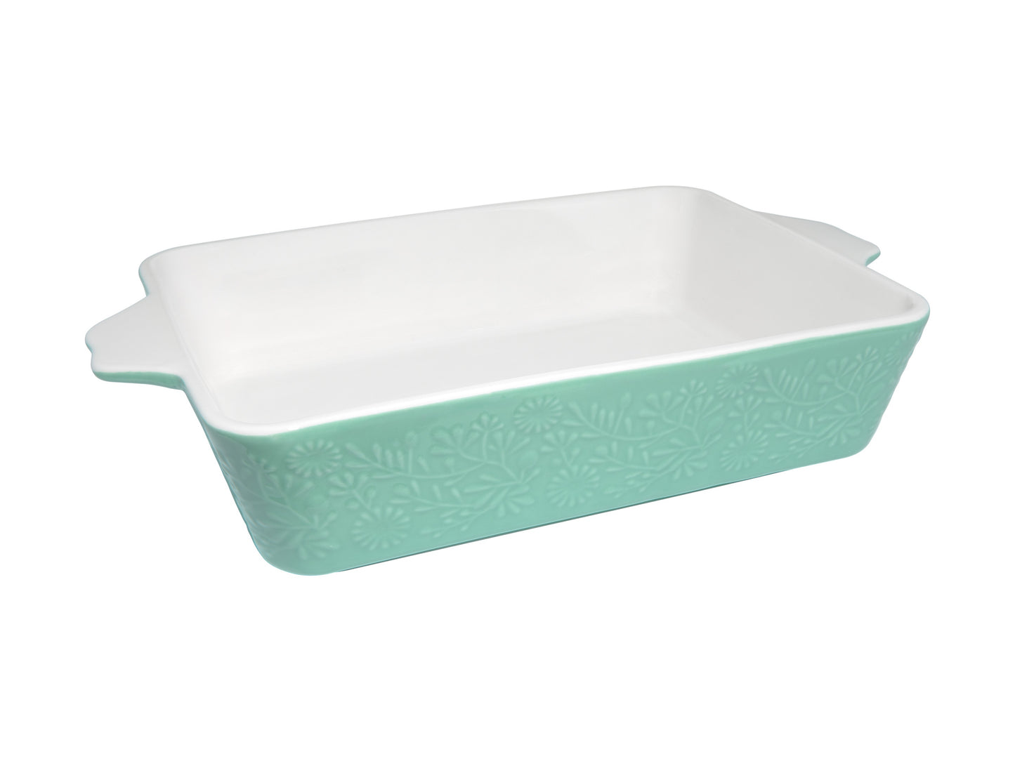 Blooms rectangular baker 27x19x6.5cm green gift boxed