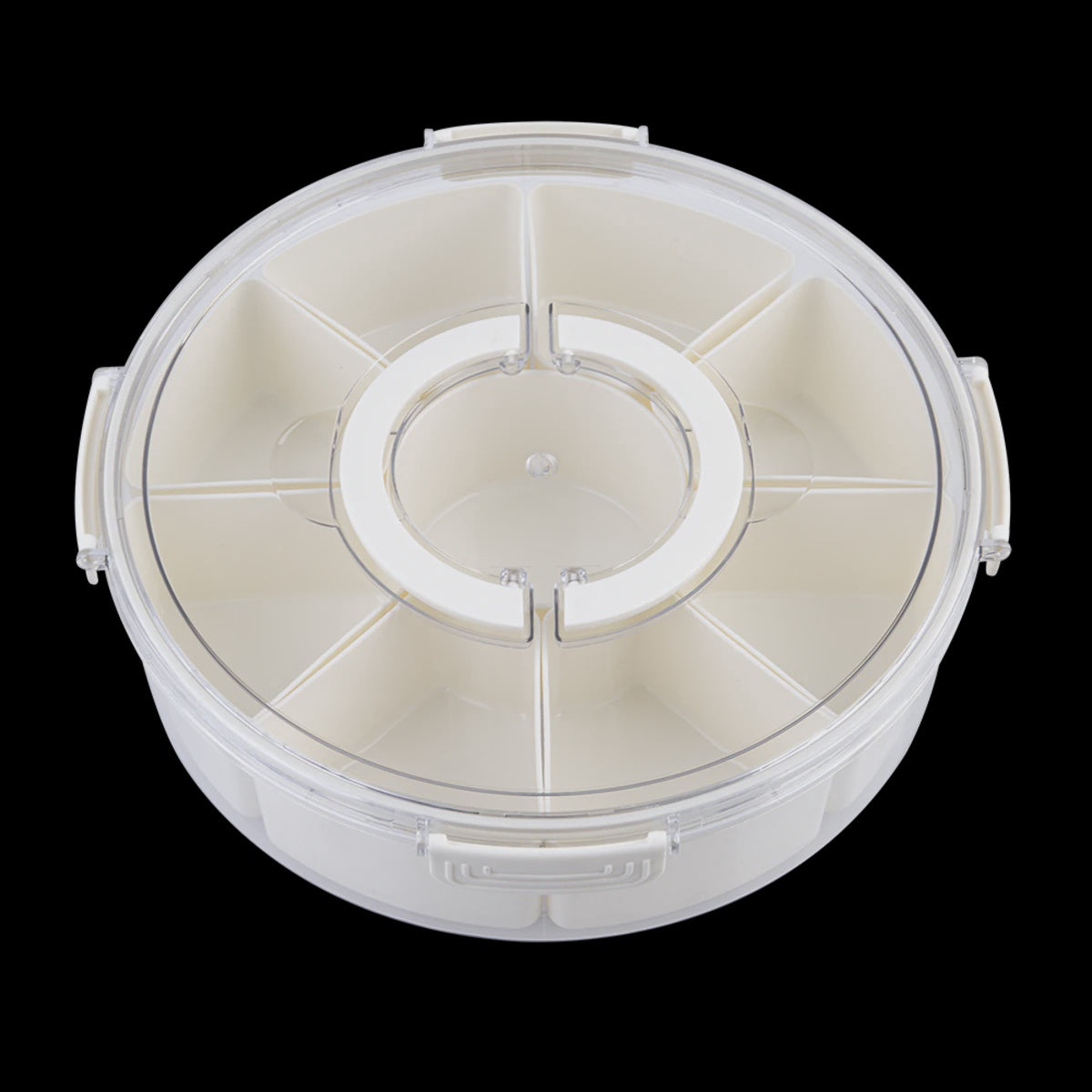 Round 9 compartment grazing box w/carry handle