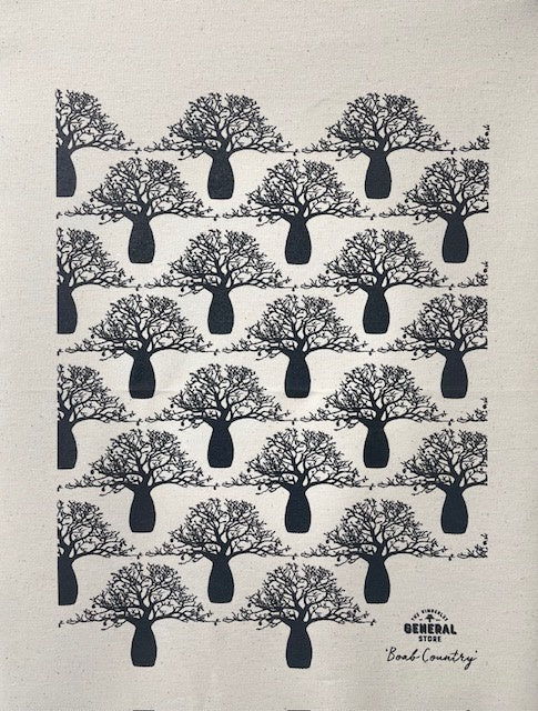 KGS cotton multi-Boab print tea towel