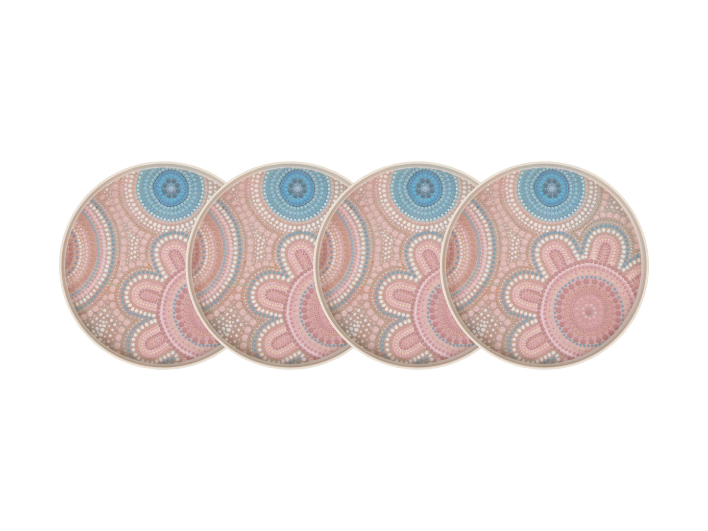 Lou Martin uplift melamine plate 20x2cm set of 4